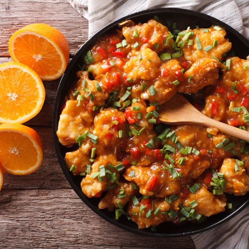 Huhn mit Ingwer-Orangen-Soße Rezept