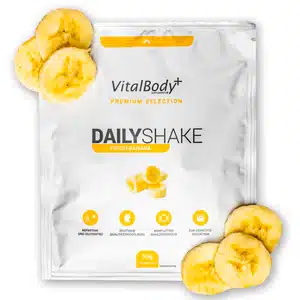 Vitalbody+ DailyShake Fresh Banana – Eiweißshake mit Bananengeschmack für Diät, Fitness und gesunde Ernährung.