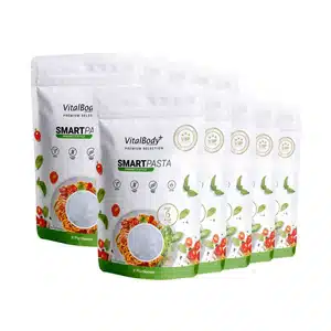 Vitalbody+ SmartPasta 10er Pack – kalorienarme Low Carb Pasta für die Stoffwechselkur.