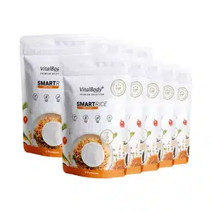 Vitalbody+ SmartRice 10er Pack – kalorienarmer Low Carb Reis für die Stoffwechselkur.